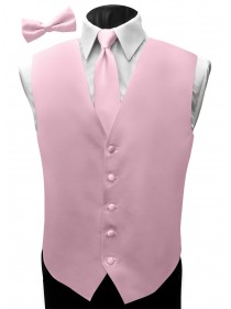'Malibu' Satin Full Back Vest - BL Pink